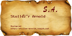 Stollár Arnold névjegykártya