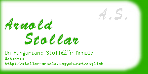 arnold stollar business card